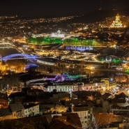 Ночной Тбилиси, панорама Грузии